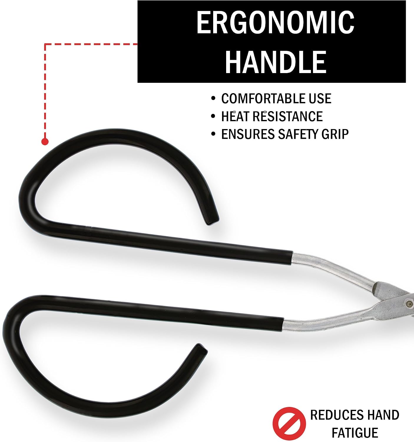 Long Tongs For Grilling | Stainless Steel Scissor Tongs 16" With Comfortable Handle And Rust Resistant