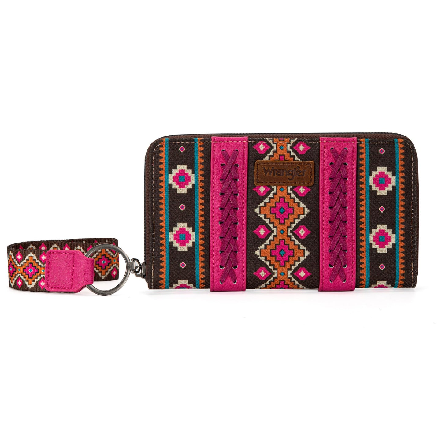 X Wrangler Wristlet Western Wallet Boho Aztec Credit Card Holder for Women