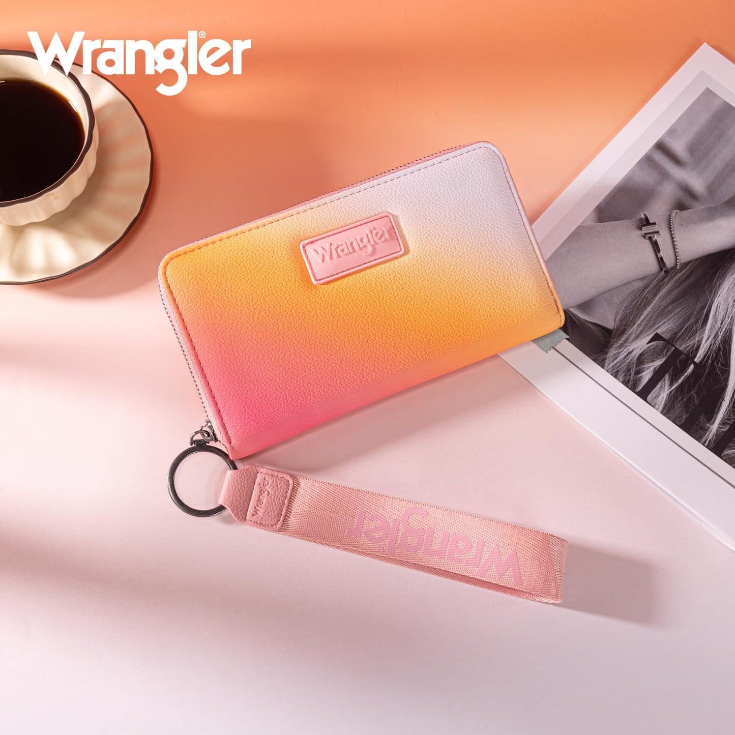 X Wrangler Wristlet Western Wallet Boho Aztec Credit Card Holder for Women