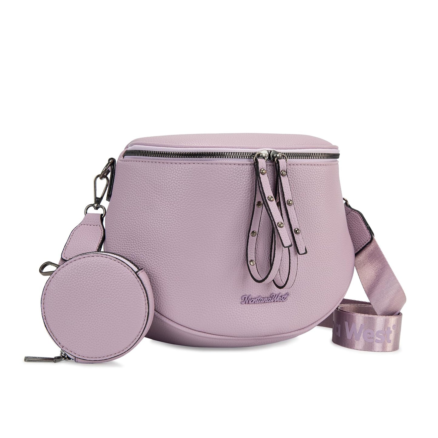 Montana West Crossbody Bag for Women, Large Bum Bag Purse Soft Vegan Leather Travel Fanny Pack with Coin Purse