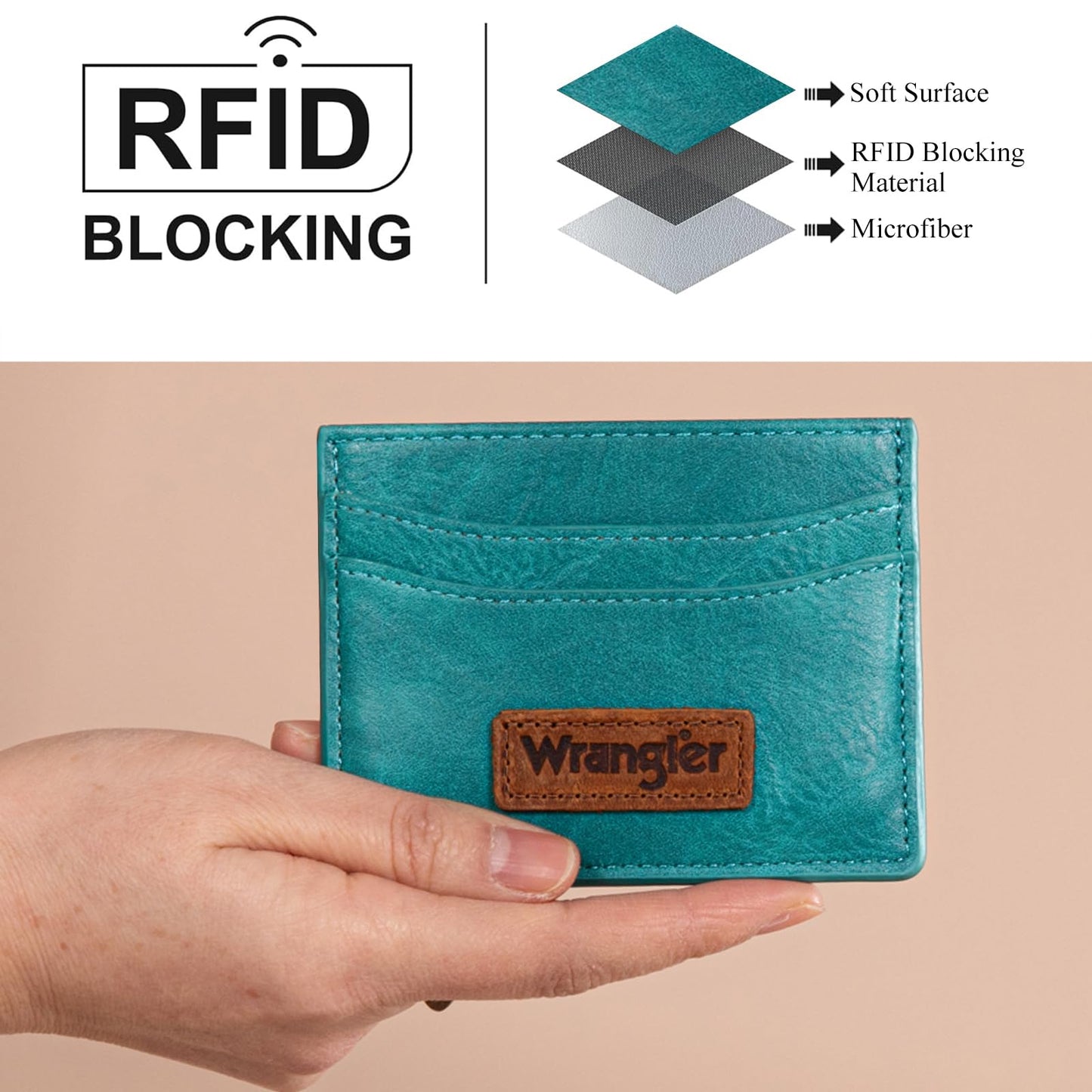 Montana West X Wrangler Credit Card Holder for Women Wallet Card Case Small Ladies Female Pocket Wallet