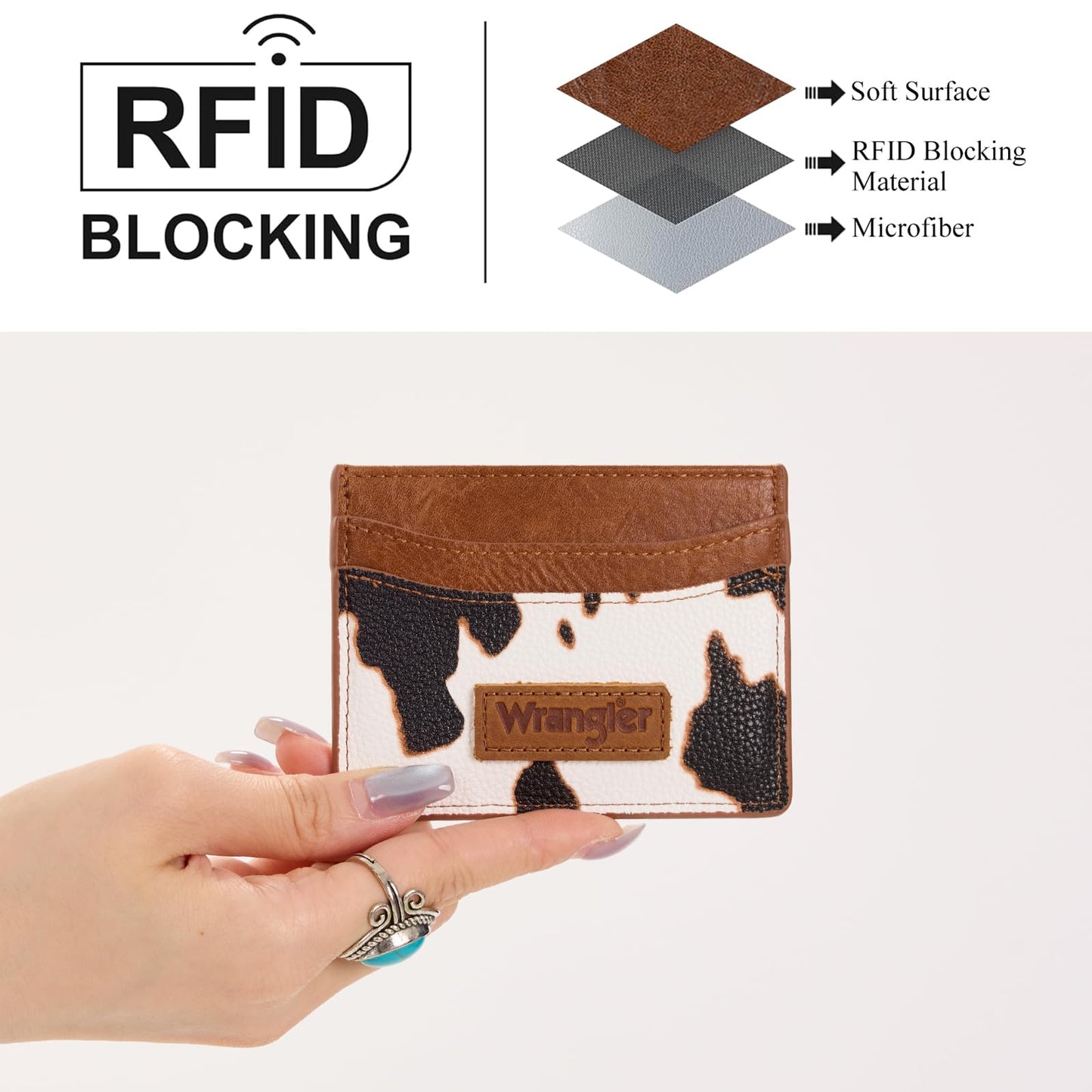 Montana West X Wrangler Credit Card Holder for Women Wallet Card Case Small Ladies Female Pocket Wallet
