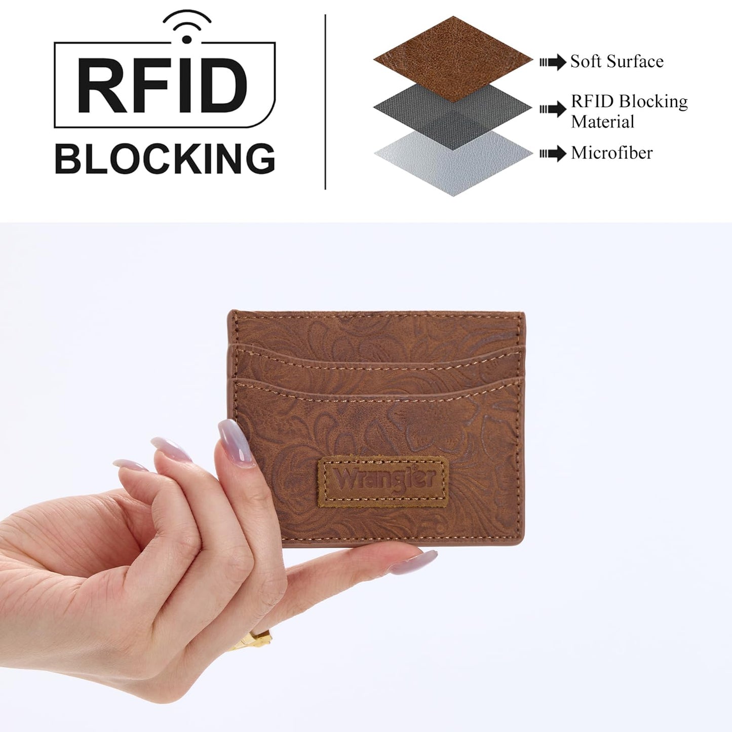 Montana West X Wrangler Credit Card Holder for Women Wallet Card Case Small Ladies Female Pocket Wallet
