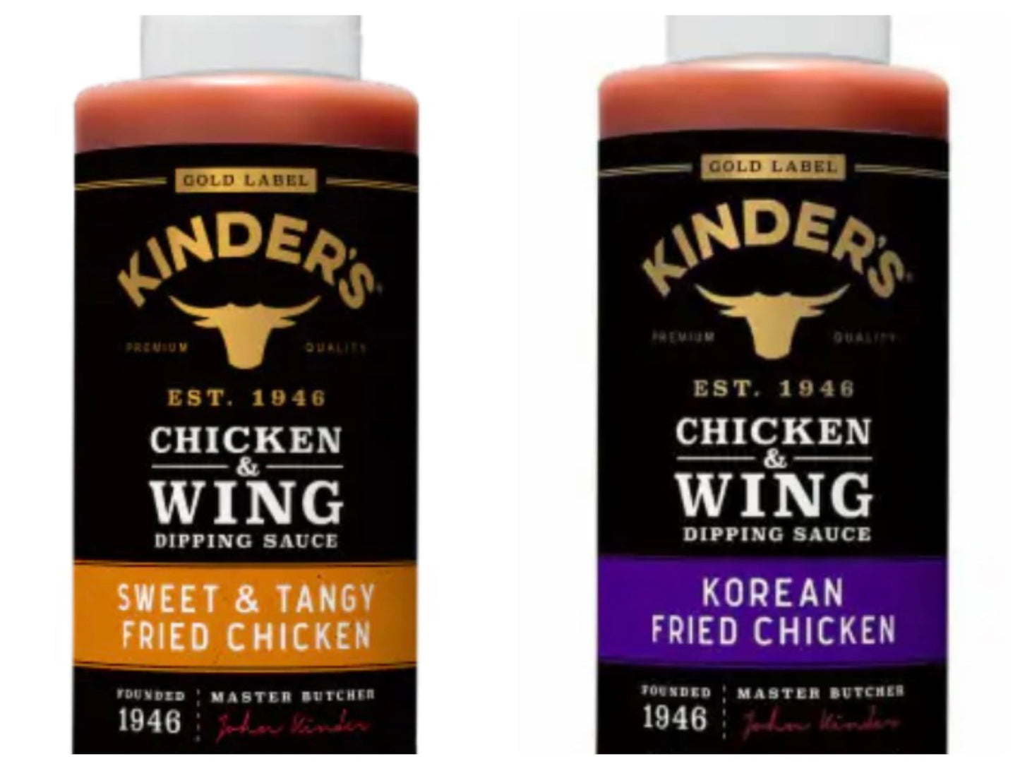 Kinder's Marinades, BBQ, Dipping & Wing Sauces - 2 bottles (Sweet & Sour Wing 16.9oz)
