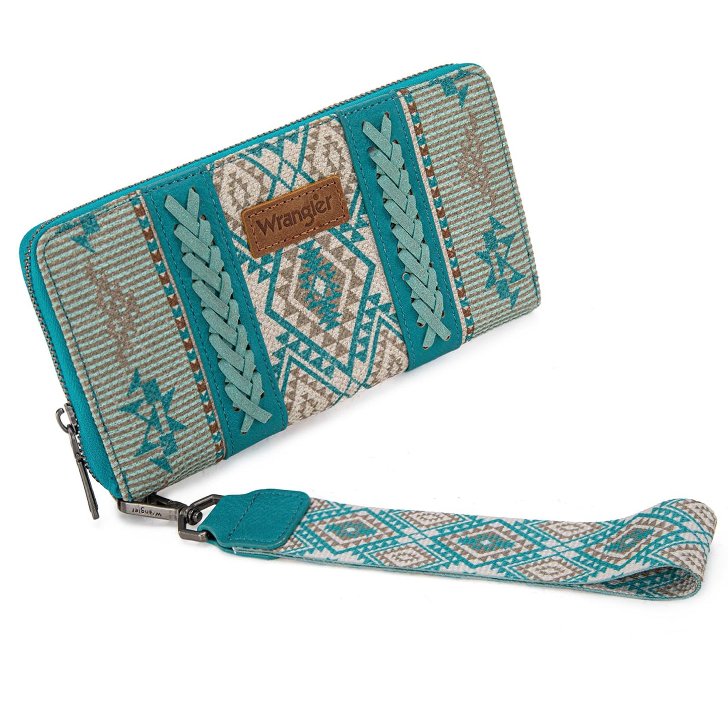 X Wrangler Wristlet Western Wallet Boho Aztec Credit Card Holder for Women