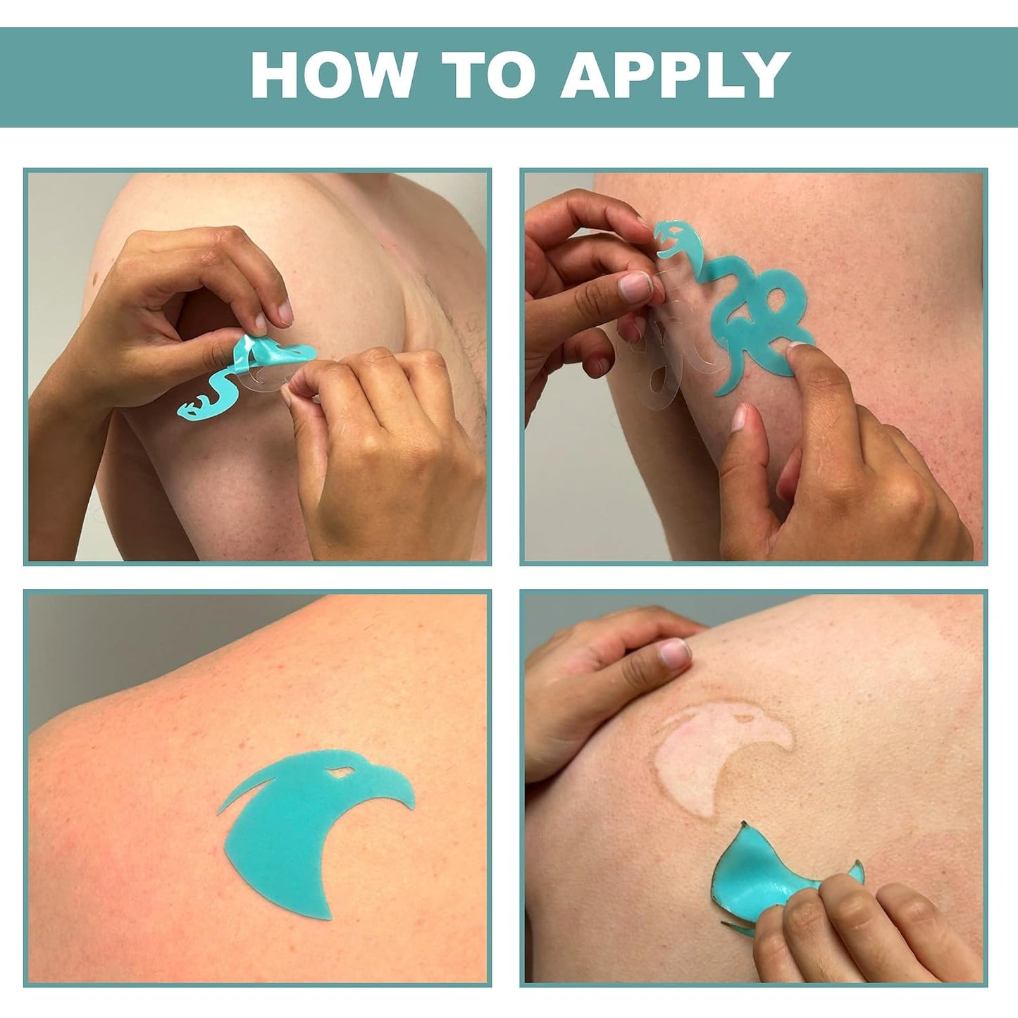 TanToo Tanning Stickers | Self Adhesive Tanning Stickers For Body | Ideal for Summer And Beach | Light Bringer Set Version 2
