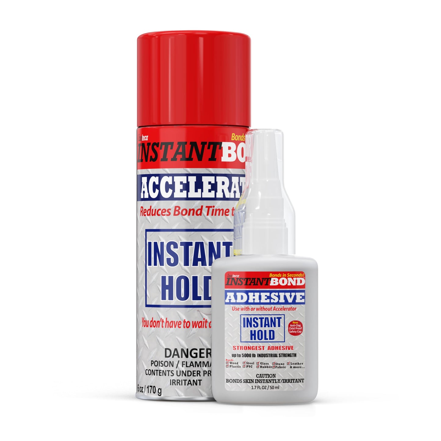 Instant Bond Super Fast Strongest Glue & Accelerator Small Kit 50ml/170g
