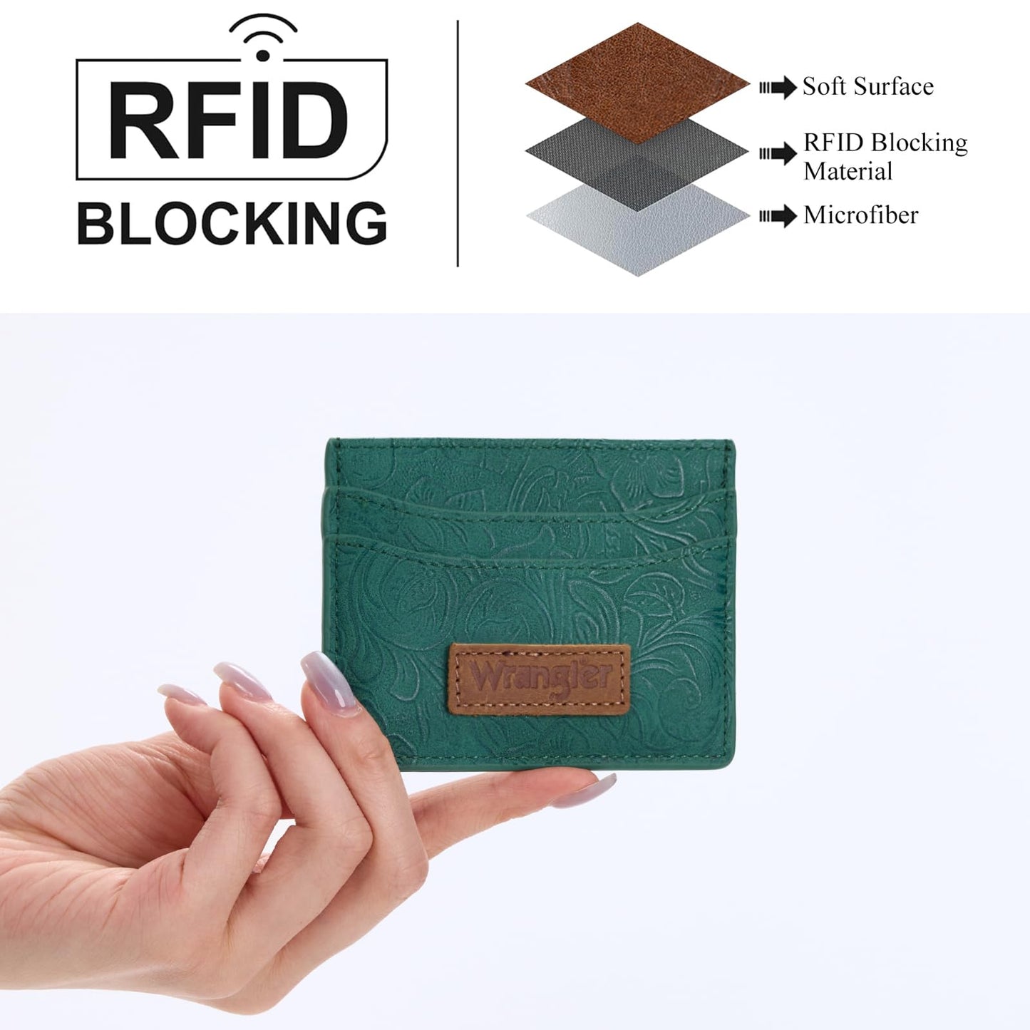 Montana West X Wrangler Credit Card Holder for Women Wallet Card Case Small Ladies Female Pocket Wallet