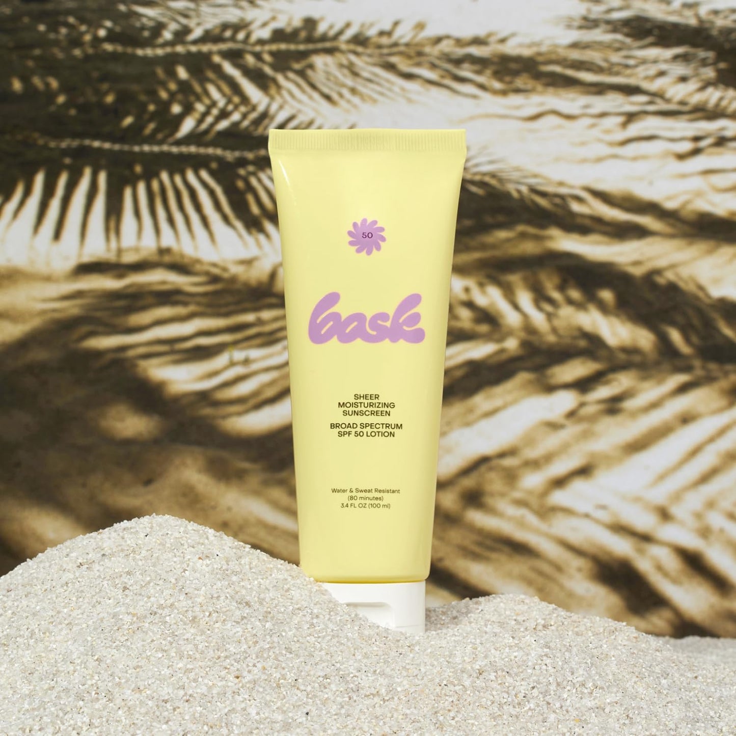 Bask SPF 30 Sheer Moisturizing Sunscreen Lotion - Broad Spectrum UVA/UVB Protection, Dermatologist Recommended, Hydrating, Lightweight & Non-Greasy, No White Cast, Travel Size, 3.4 fl oz