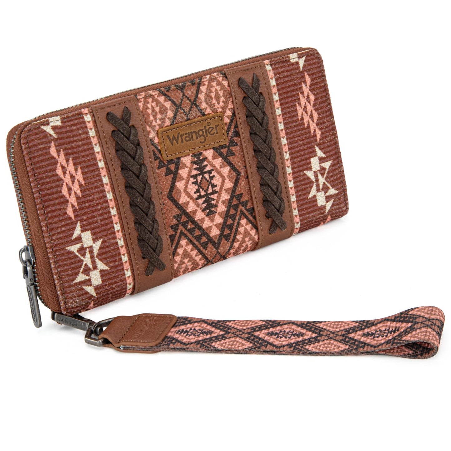 X Wrangler Wristlet Western Wallet Boho Aztec Credit Card Holder for Women