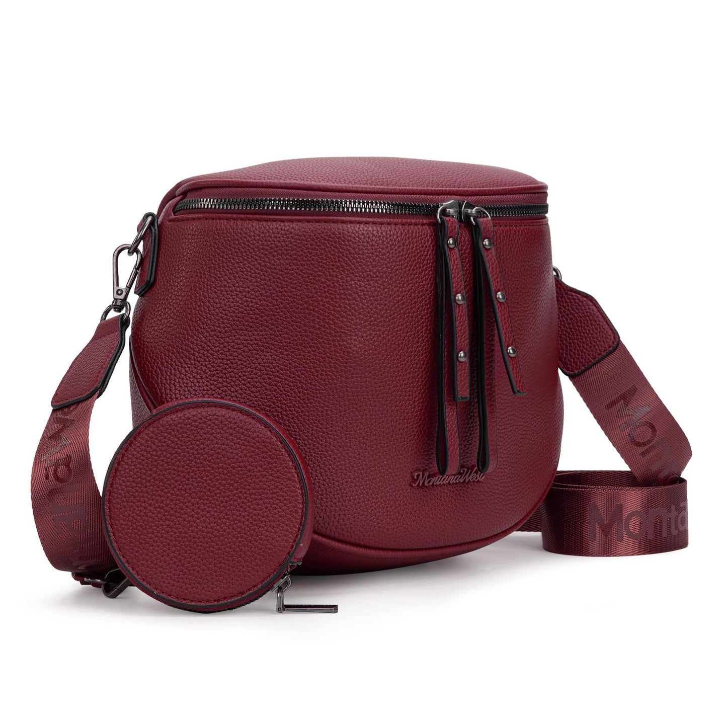 Montana West Crossbody Bag for Women, Large Bum Bag Purse Soft Vegan Leather Travel Fanny Pack with Coin Purse