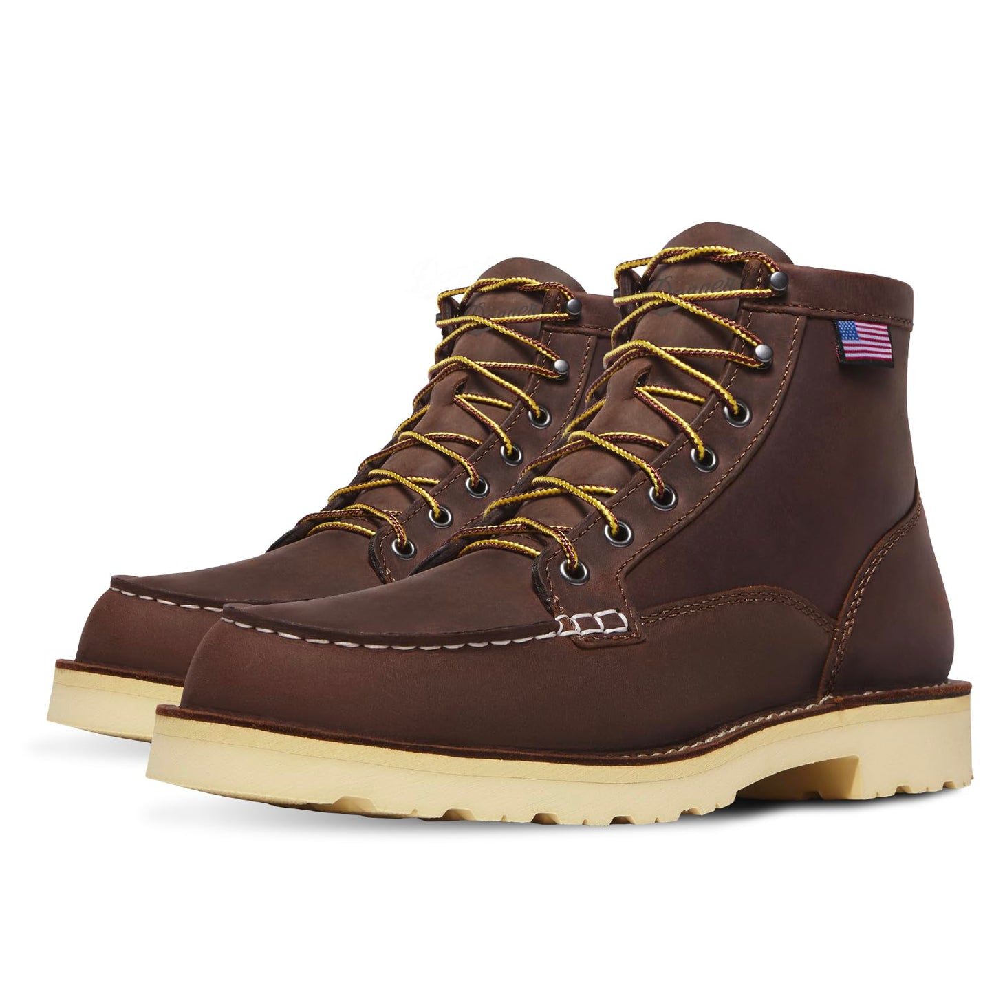 Danner 6” Bull Run Moc Toe Work Boots for Men - Oiled Full-Grain Leather Upper with Non Slip Wedge Outsole and 3-Density Cushion Footbed, EH Resistant