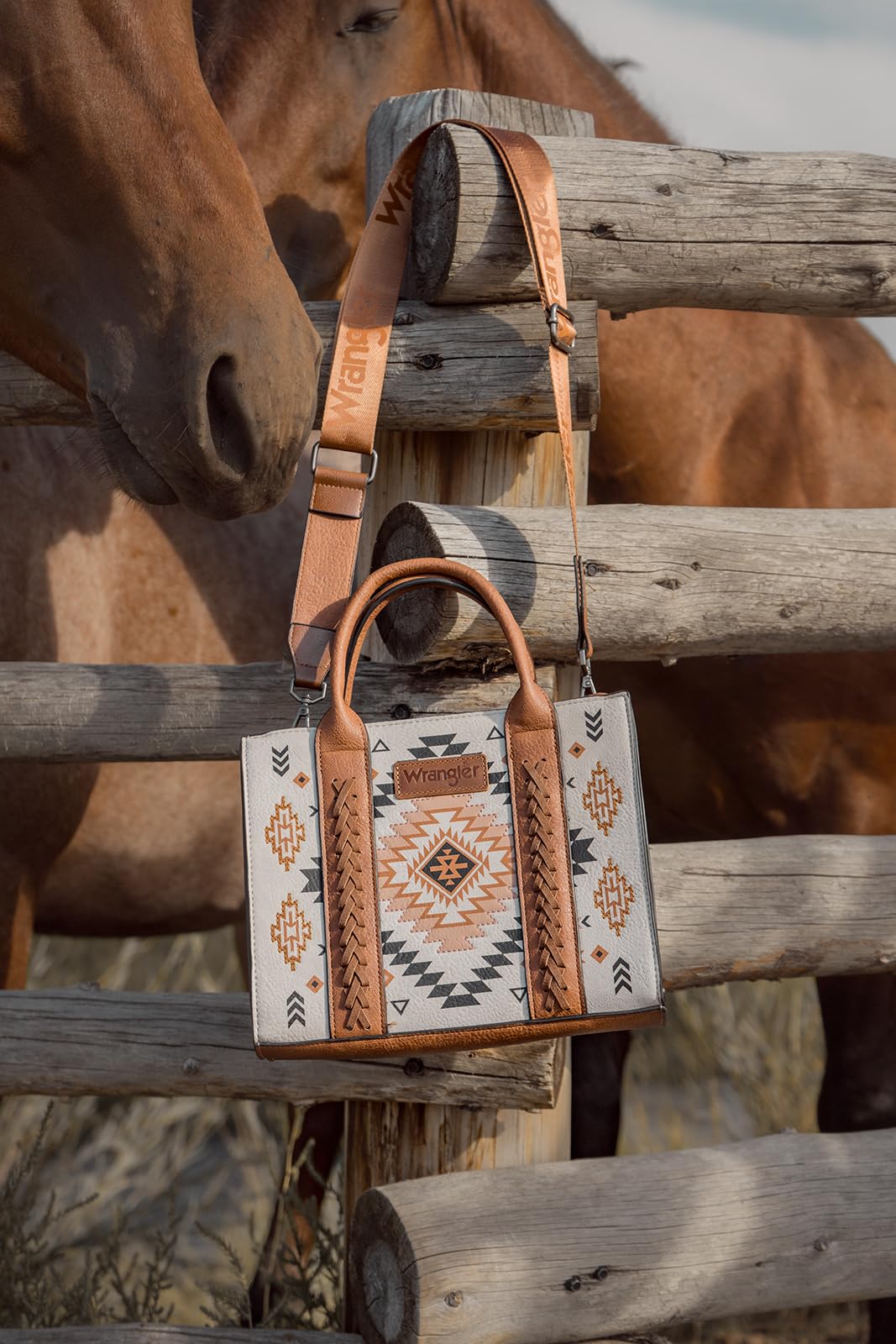 Wrangler Tote Bag for Women Western Purse and Aztec Satchel Handbag