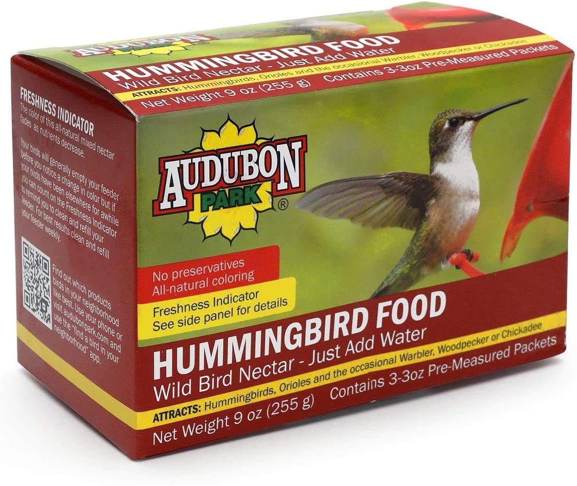 Audubon Park 1661 Hummingbird Food Nectar Powder, Contains (3) 3-Ounce Packets (Thrее Рack)