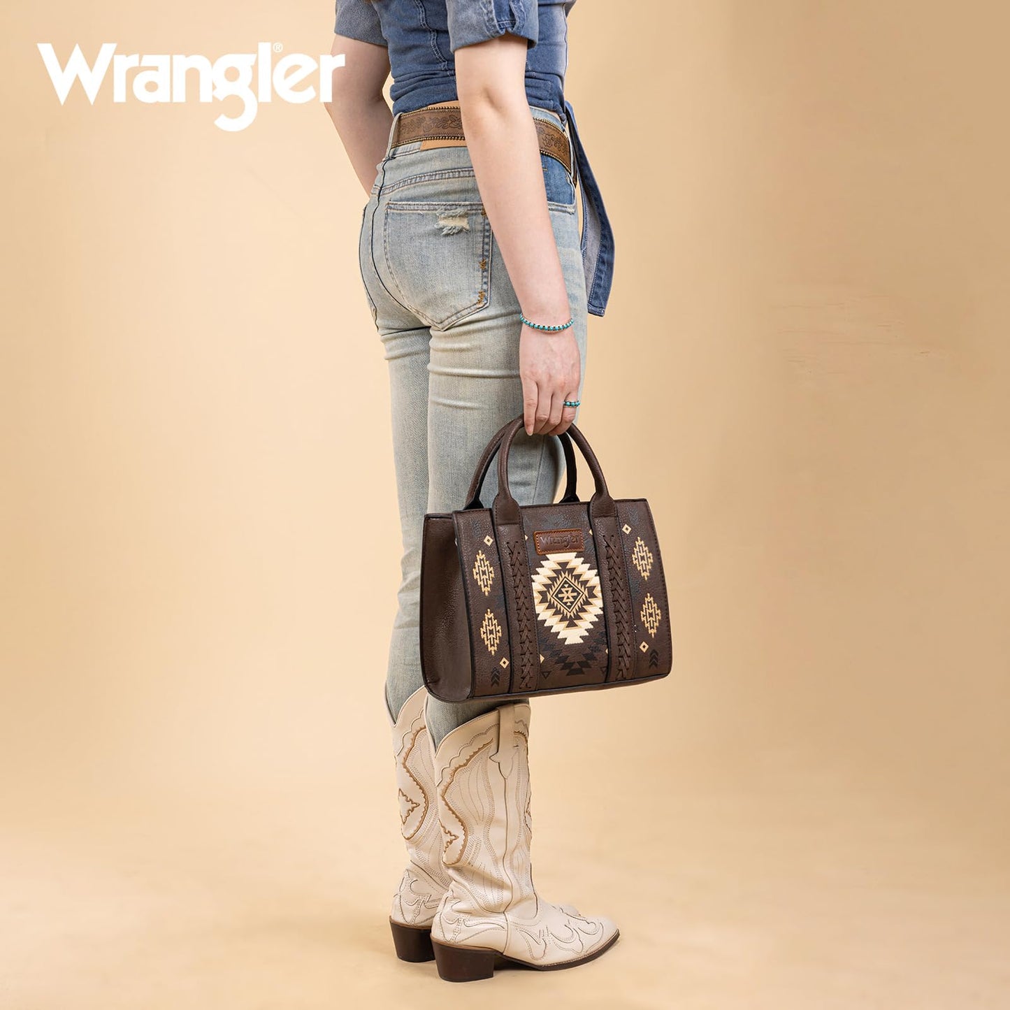 Wrangler Tote Bag for Women Western Purse and Aztec Satchel Handbag