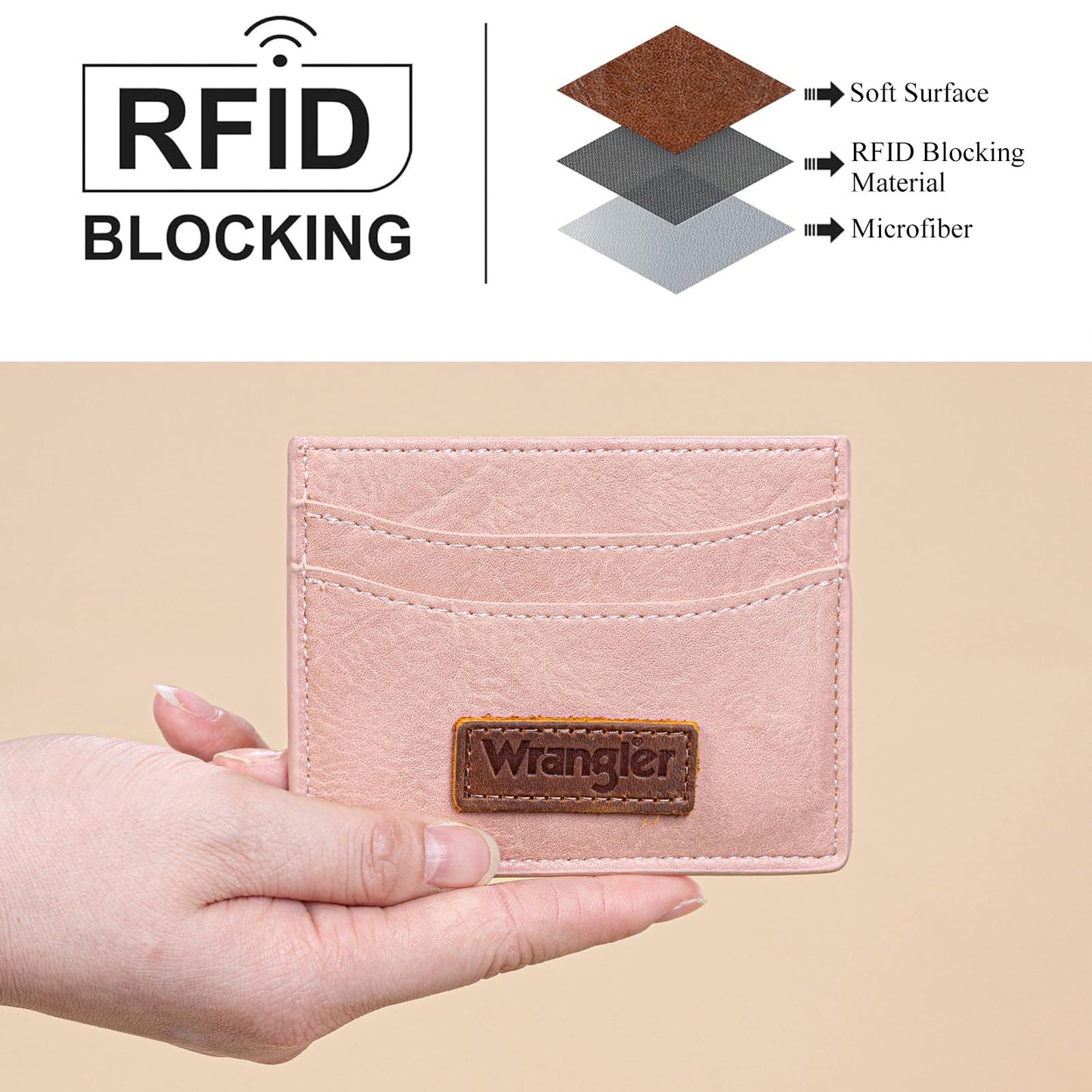 Montana West X Wrangler Credit Card Holder for Women Wallet Card Case Small Ladies Female Pocket Wallet