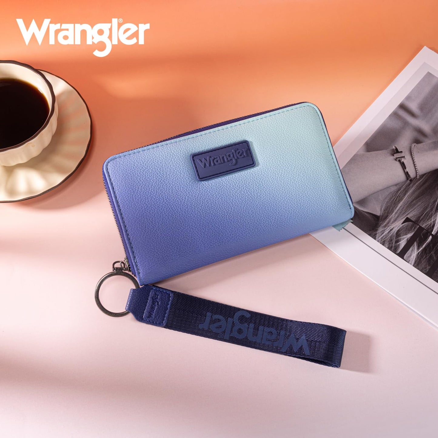 X Wrangler Wristlet Western Wallet Boho Aztec Credit Card Holder for Women