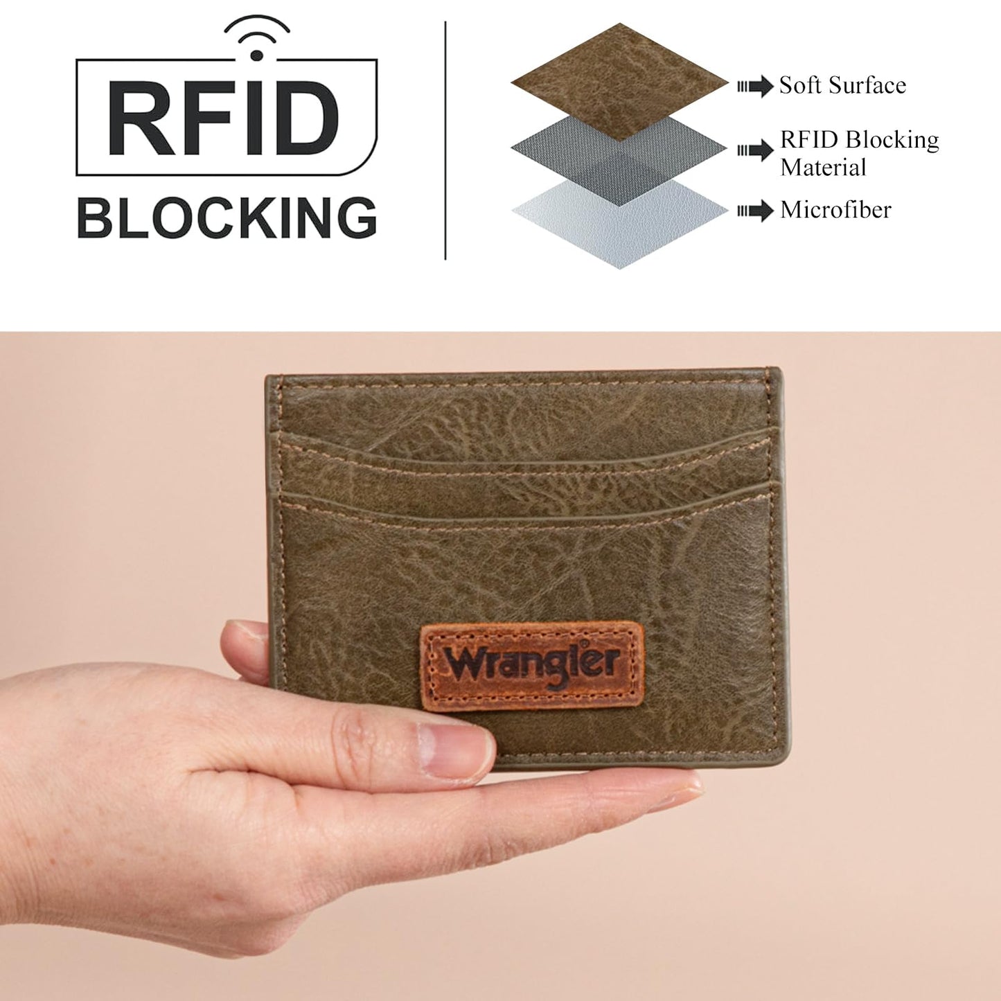 Montana West X Wrangler Credit Card Holder for Women Wallet Card Case Small Ladies Female Pocket Wallet
