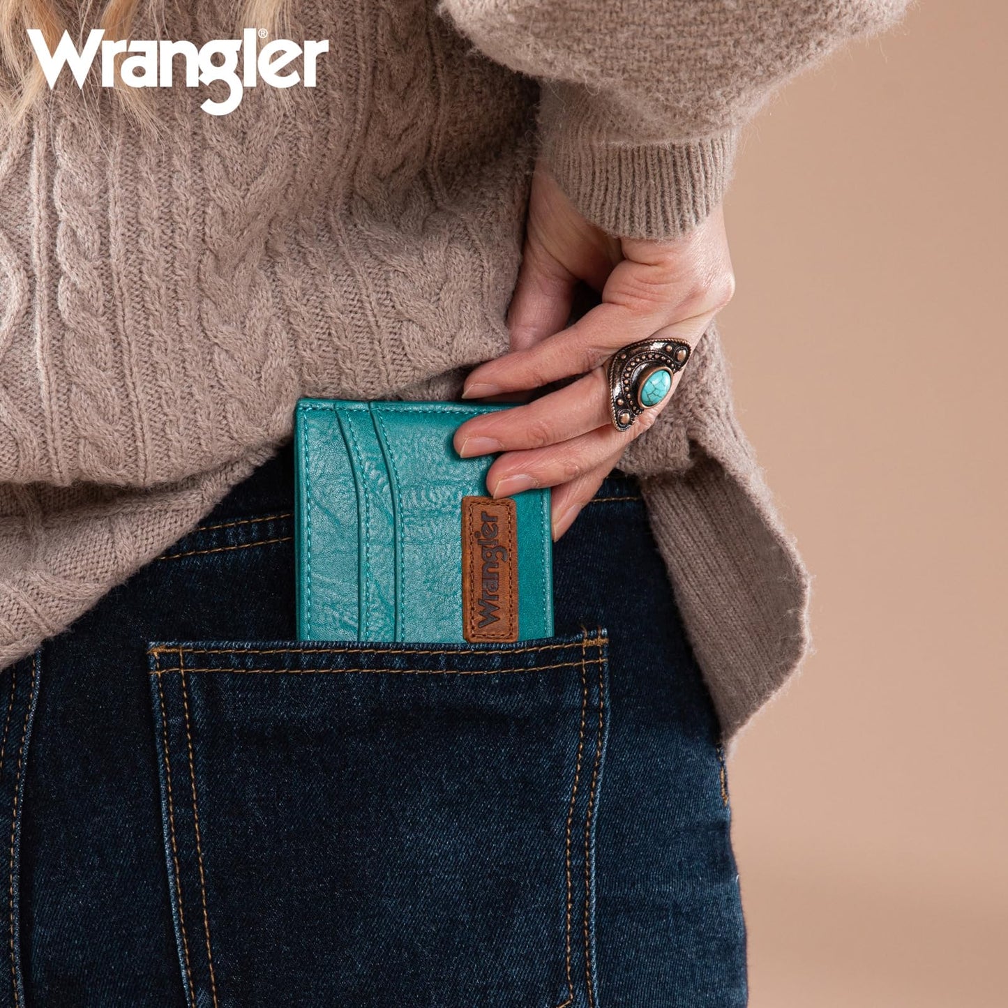 Montana West X Wrangler Credit Card Holder for Women Wallet Card Case Small Ladies Female Pocket Wallet