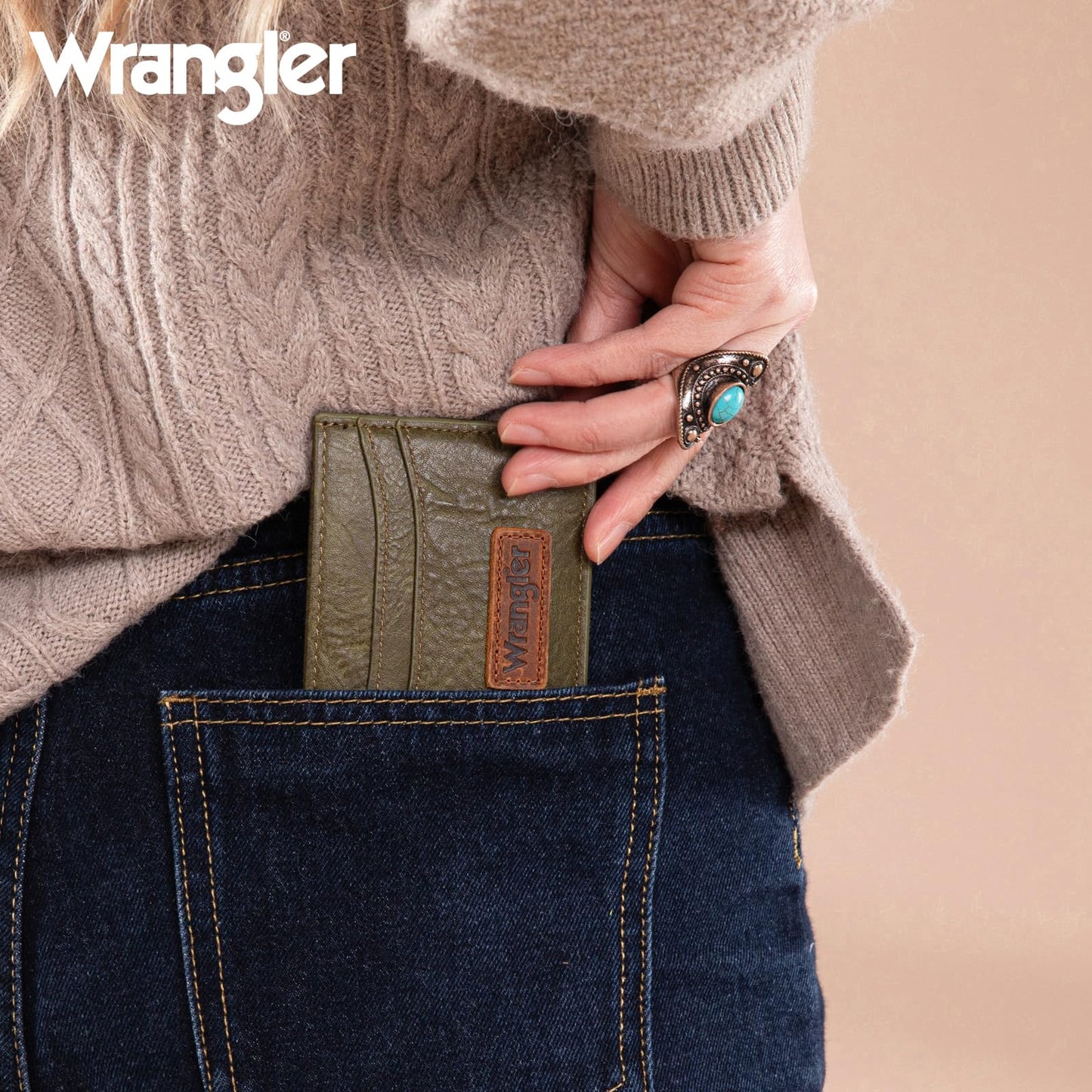 Montana West X Wrangler Credit Card Holder for Women Wallet Card Case Small Ladies Female Pocket Wallet