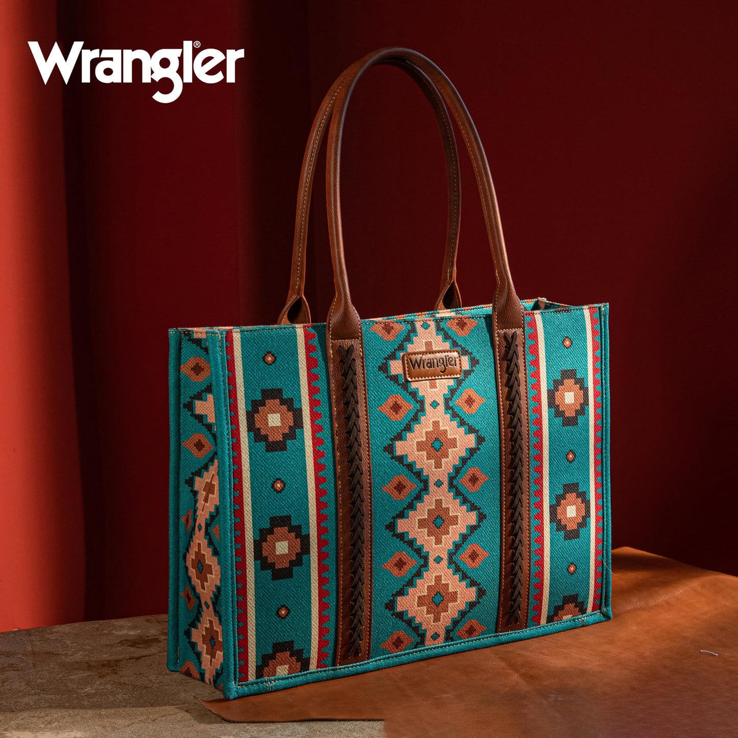 Wrangler Tote Bag for Women Western Purse and Aztec Satchel Handbag