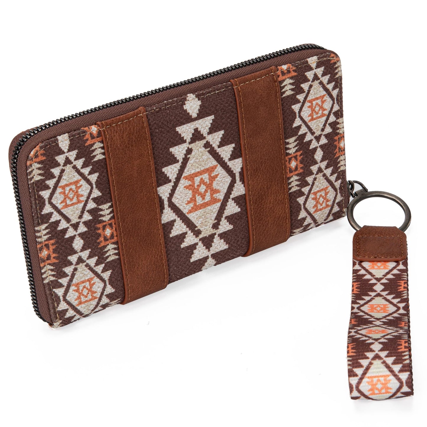 X Wrangler Wristlet Western Wallet Boho Aztec Credit Card Holder for Women