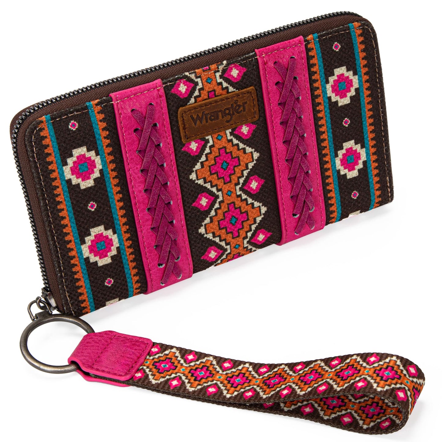 X Wrangler Wristlet Western Wallet Boho Aztec Credit Card Holder for Women