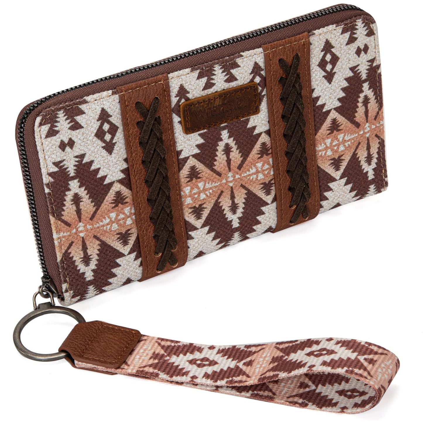 X Wrangler Wristlet Western Wallet Boho Aztec Credit Card Holder for Women