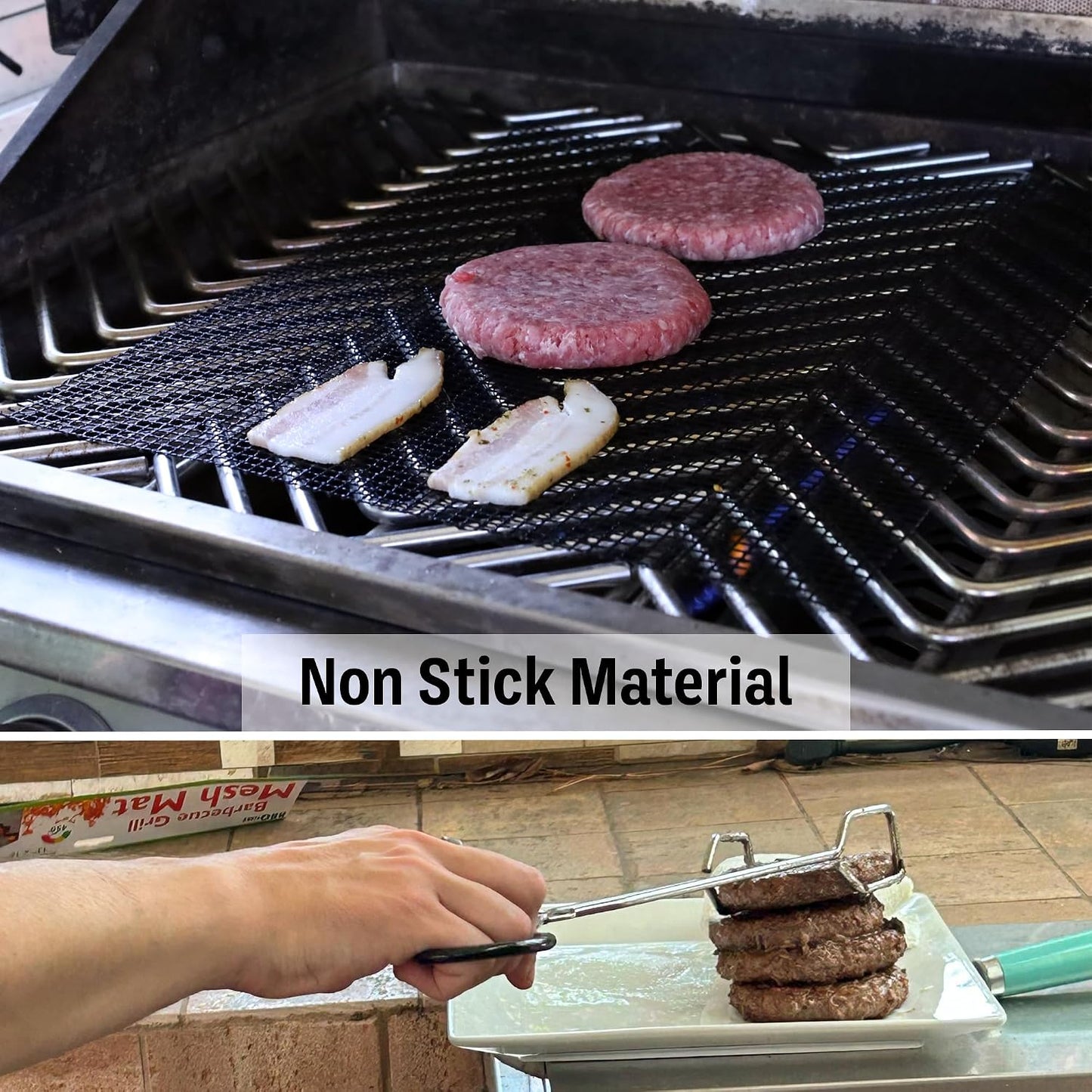 Barbecue Grill Mesh | 13" x 16" Grill Topper for Outdoor Grill | Heat Resistant Up to 450°F