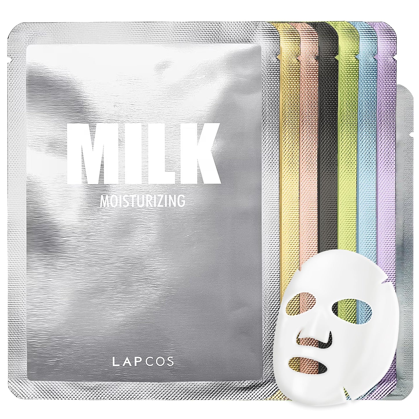 LAPCOS K Beauty Seaweed Sheet Mask - Purifying & Hydrating Face Masks with Hyaluronic Acid & Squalane for Dull, Dry Skin & Uneven Texture - Highly Breathable Lyocell Sheet Korean Skin Care (Pack of 5)