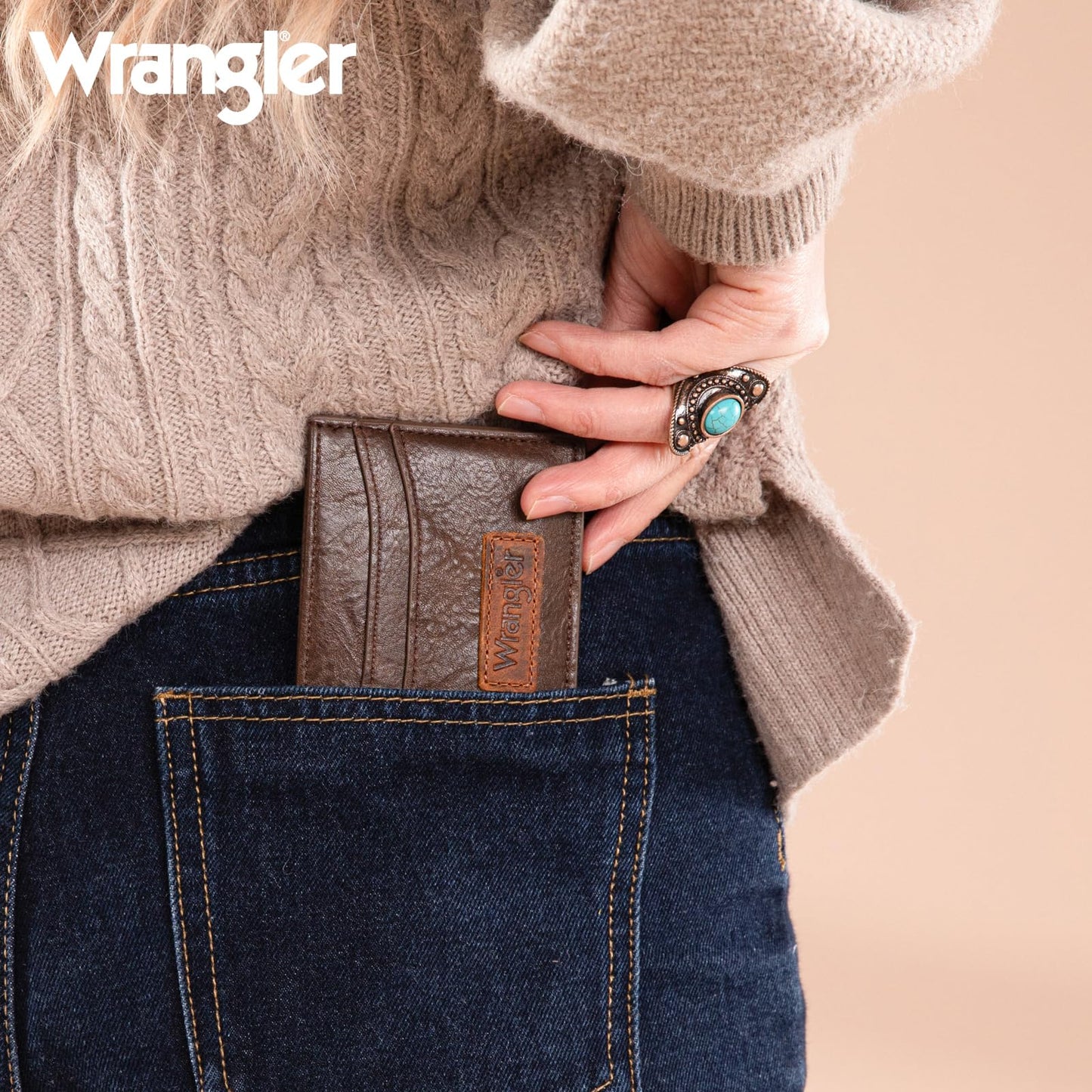 Montana West X Wrangler Credit Card Holder for Women Wallet Card Case Small Ladies Female Pocket Wallet