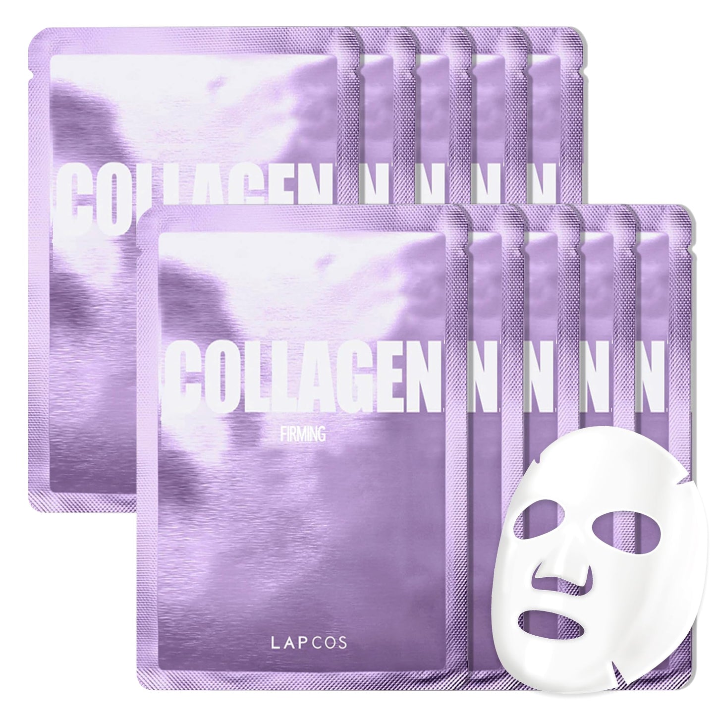 LAPCOS K Beauty Seaweed Sheet Mask - Purifying & Hydrating Face Masks with Hyaluronic Acid & Squalane for Dull, Dry Skin & Uneven Texture - Highly Breathable Lyocell Sheet Korean Skin Care (Pack of 5)