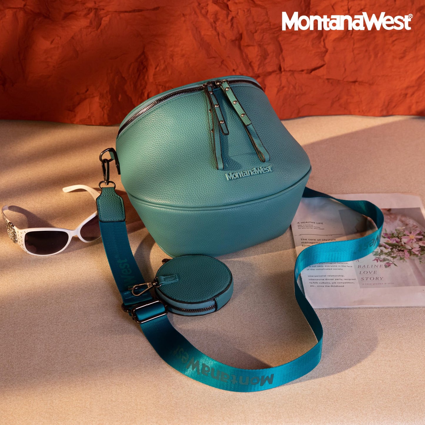 Montana West Crossbody Bag for Women, Large Bum Bag Purse Soft Vegan Leather Travel Fanny Pack with Coin Purse