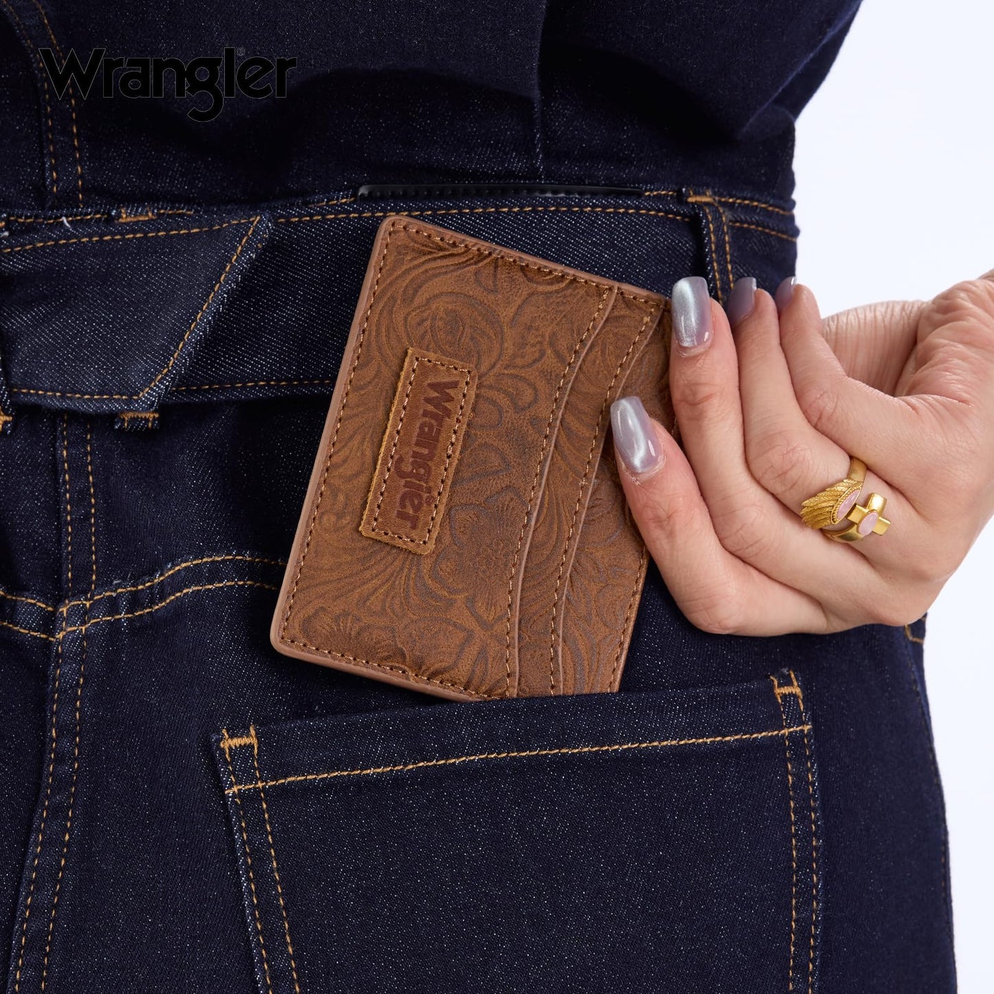 Montana West X Wrangler Credit Card Holder for Women Wallet Card Case Small Ladies Female Pocket Wallet