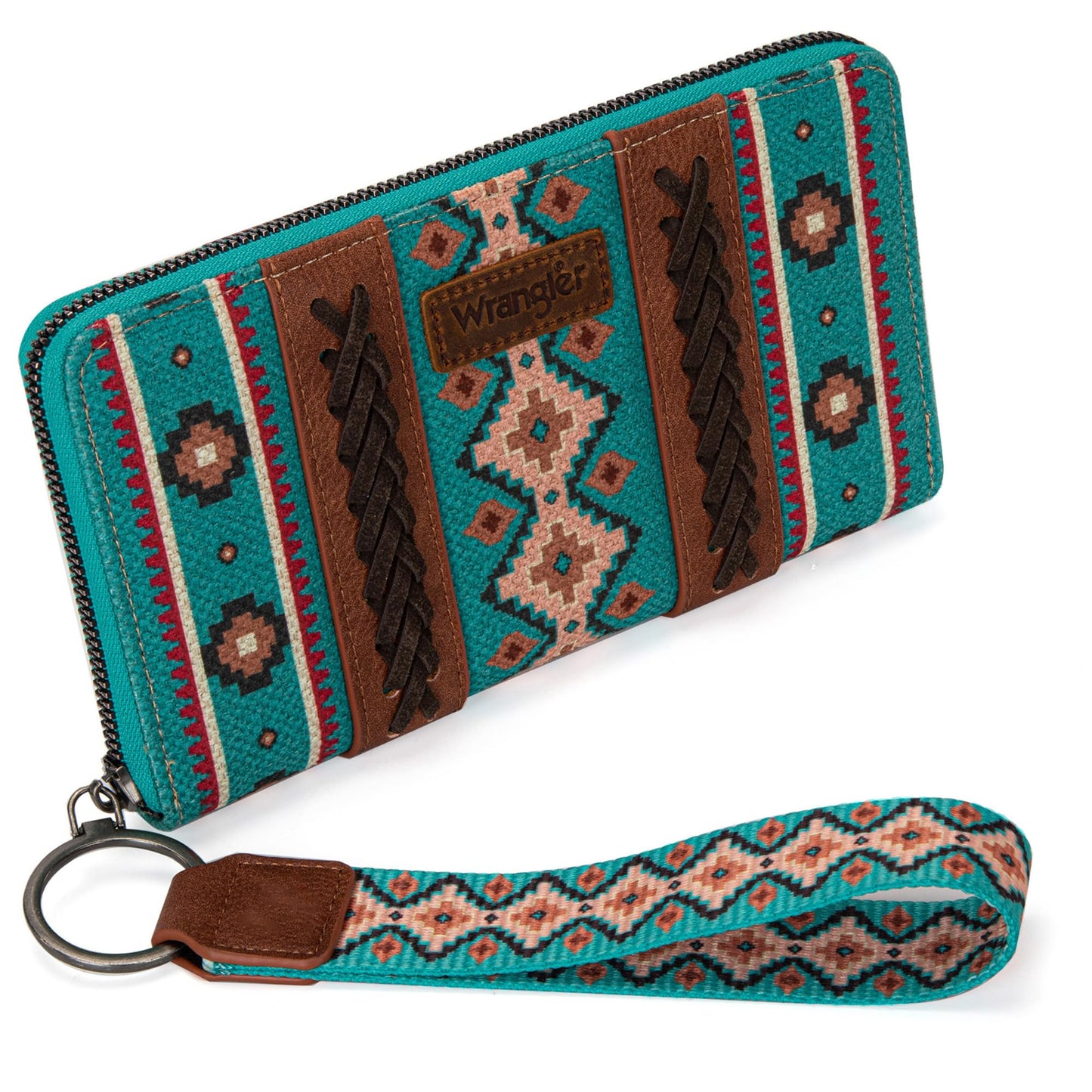 X Wrangler Wristlet Western Wallet Boho Aztec Credit Card Holder for Women