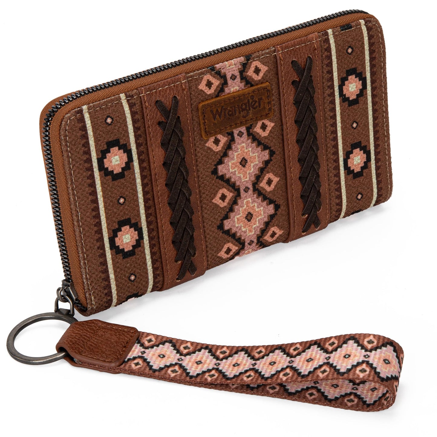 X Wrangler Wristlet Western Wallet Boho Aztec Credit Card Holder for Women