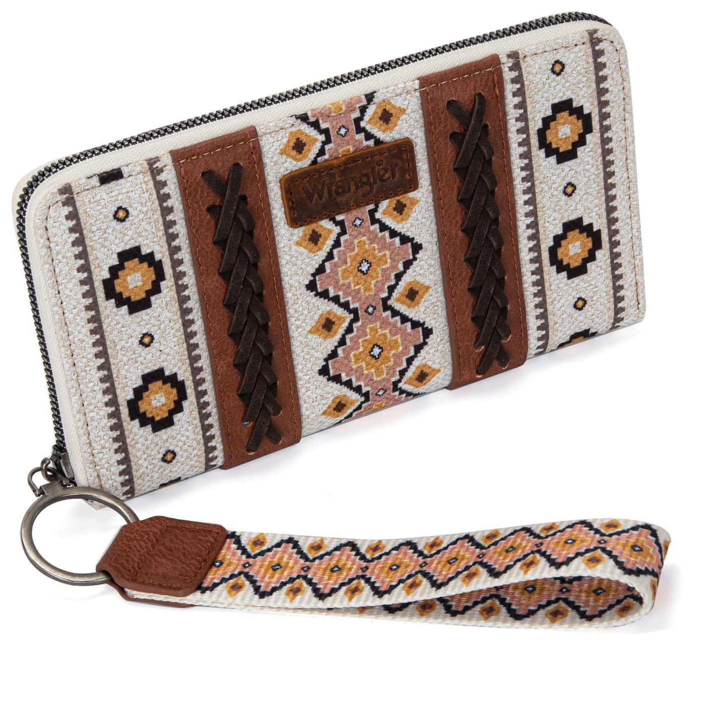 X Wrangler Wristlet Western Wallet Boho Aztec Credit Card Holder for Women