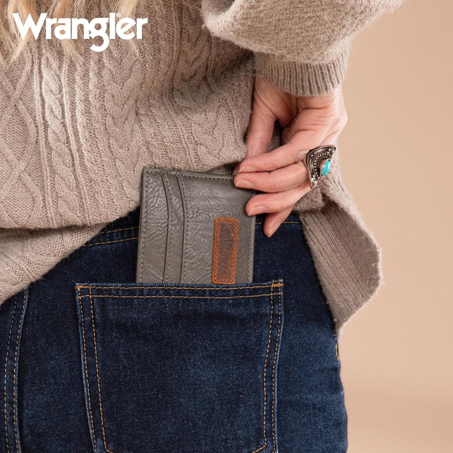 Montana West X Wrangler Credit Card Holder for Women Wallet Card Case Small Ladies Female Pocket Wallet