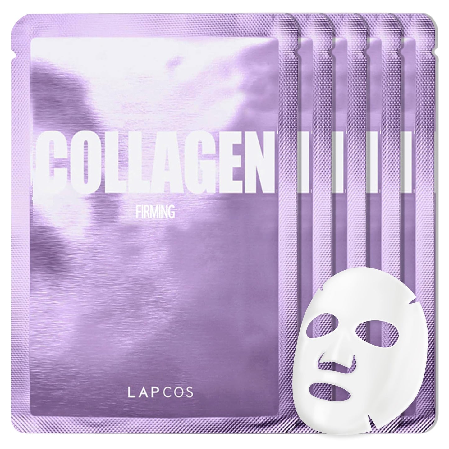 LAPCOS K Beauty Seaweed Sheet Mask - Purifying & Hydrating Face Masks with Hyaluronic Acid & Squalane for Dull, Dry Skin & Uneven Texture - Highly Breathable Lyocell Sheet Korean Skin Care (Pack of 5)