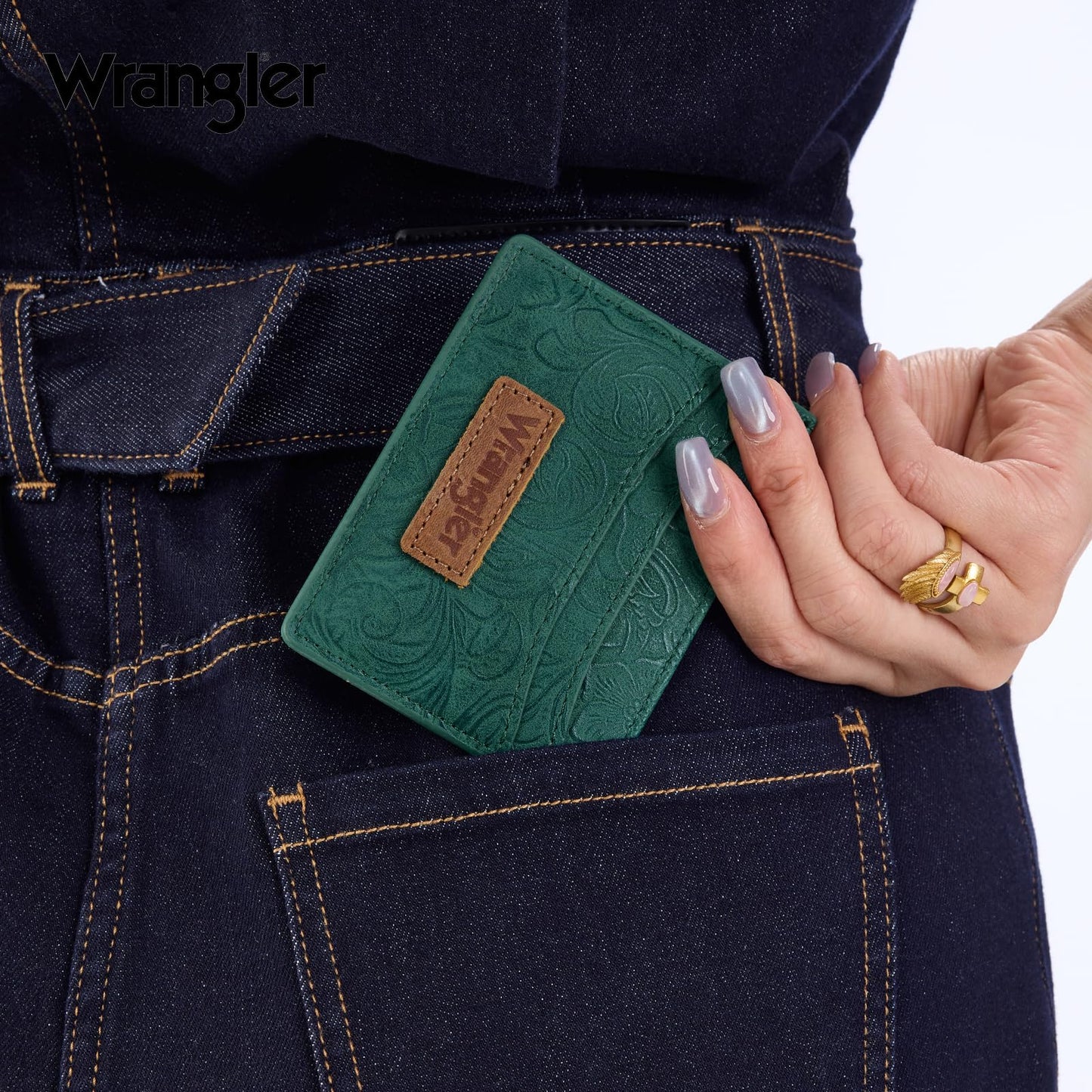 Montana West X Wrangler Credit Card Holder for Women Wallet Card Case Small Ladies Female Pocket Wallet