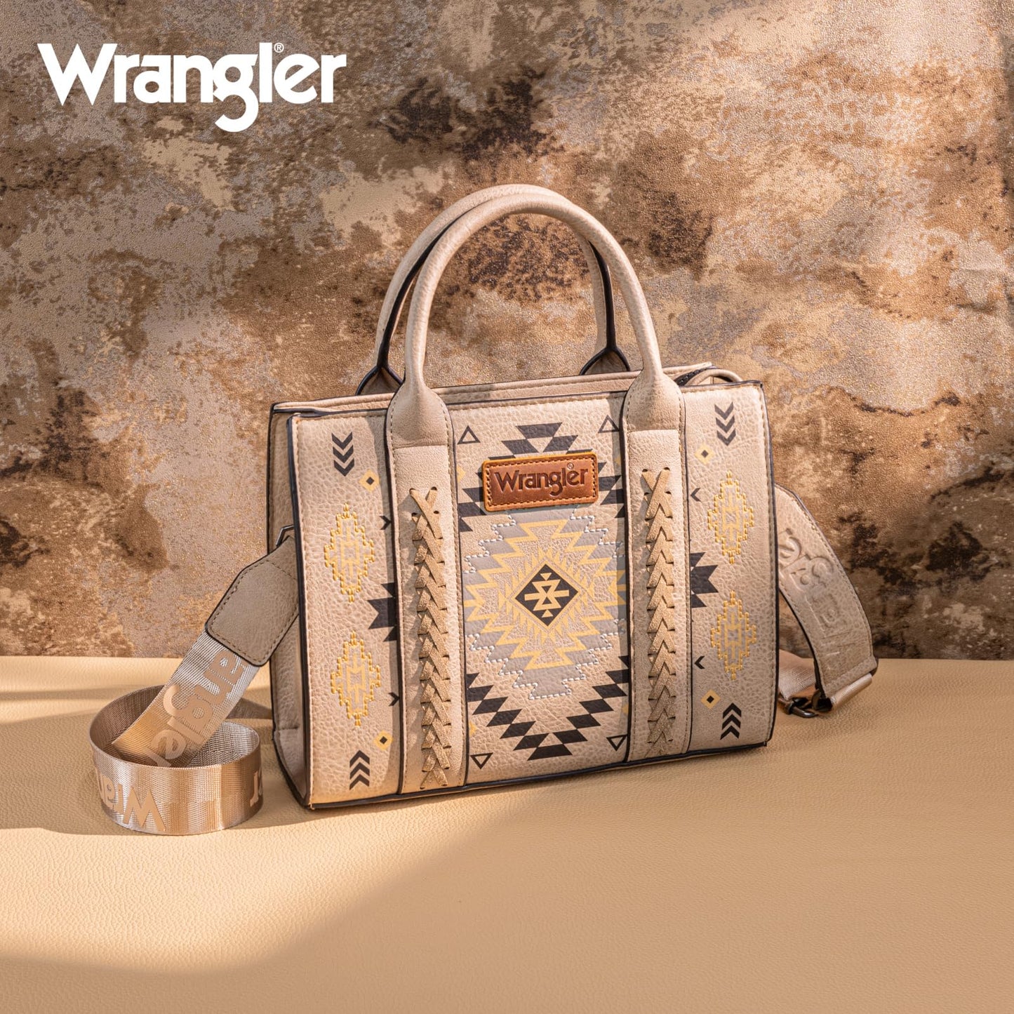 Wrangler Tote Bag for Women Western Purse and Aztec Satchel Handbag