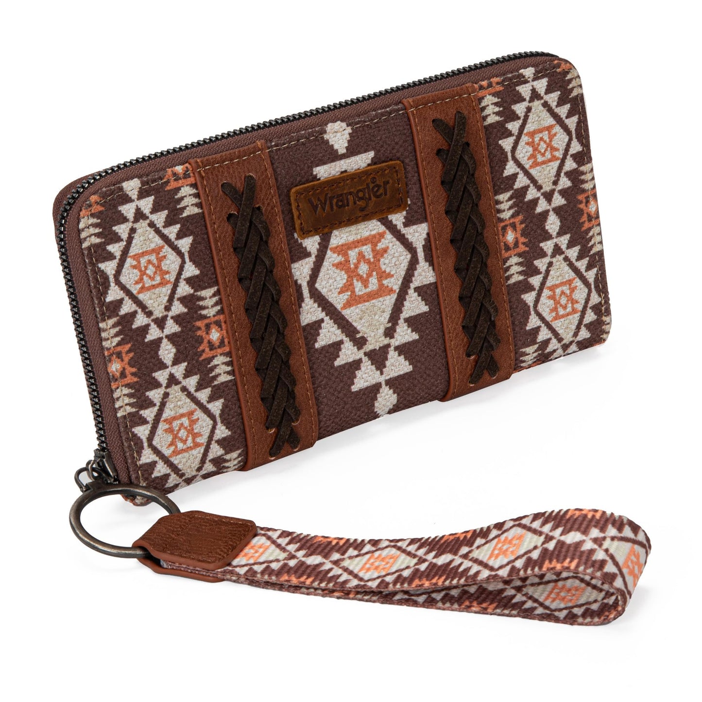 X Wrangler Wristlet Western Wallet Boho Aztec Credit Card Holder for Women
