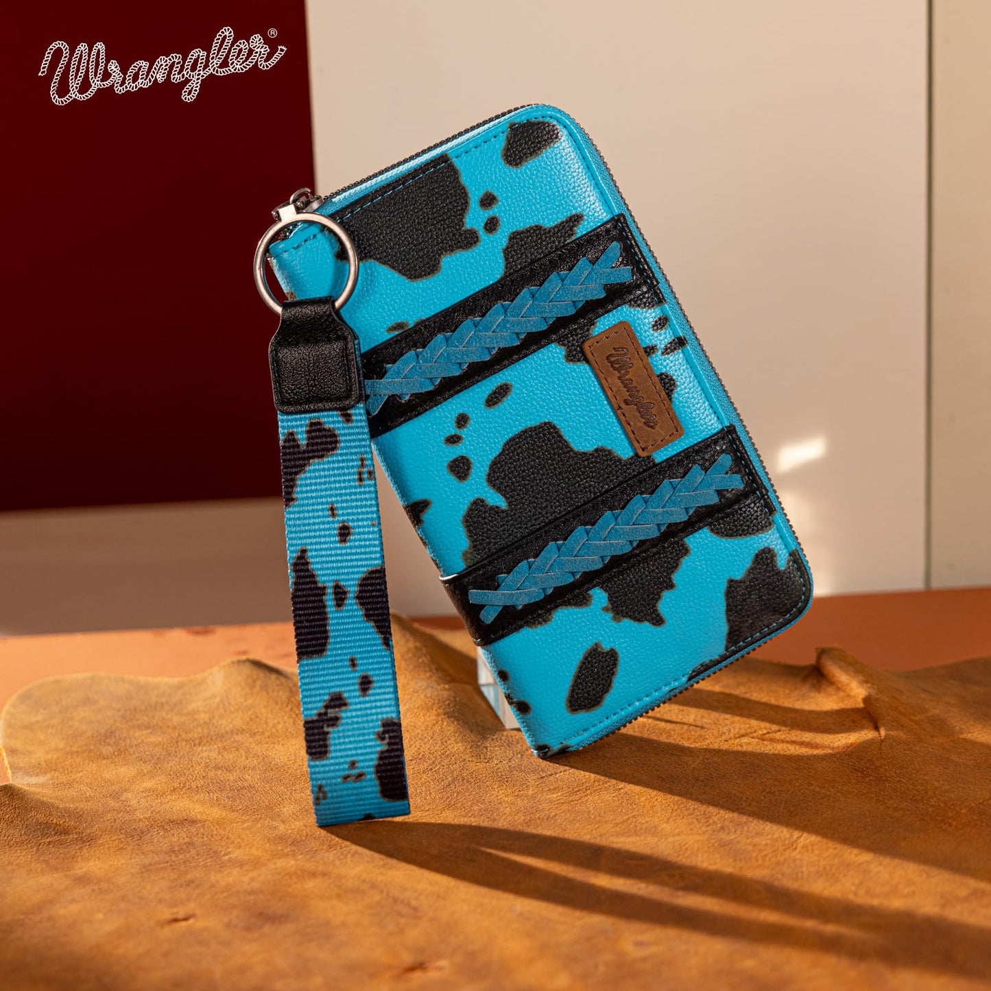 X Wrangler Wristlet Western Wallet Boho Aztec Credit Card Holder for Women