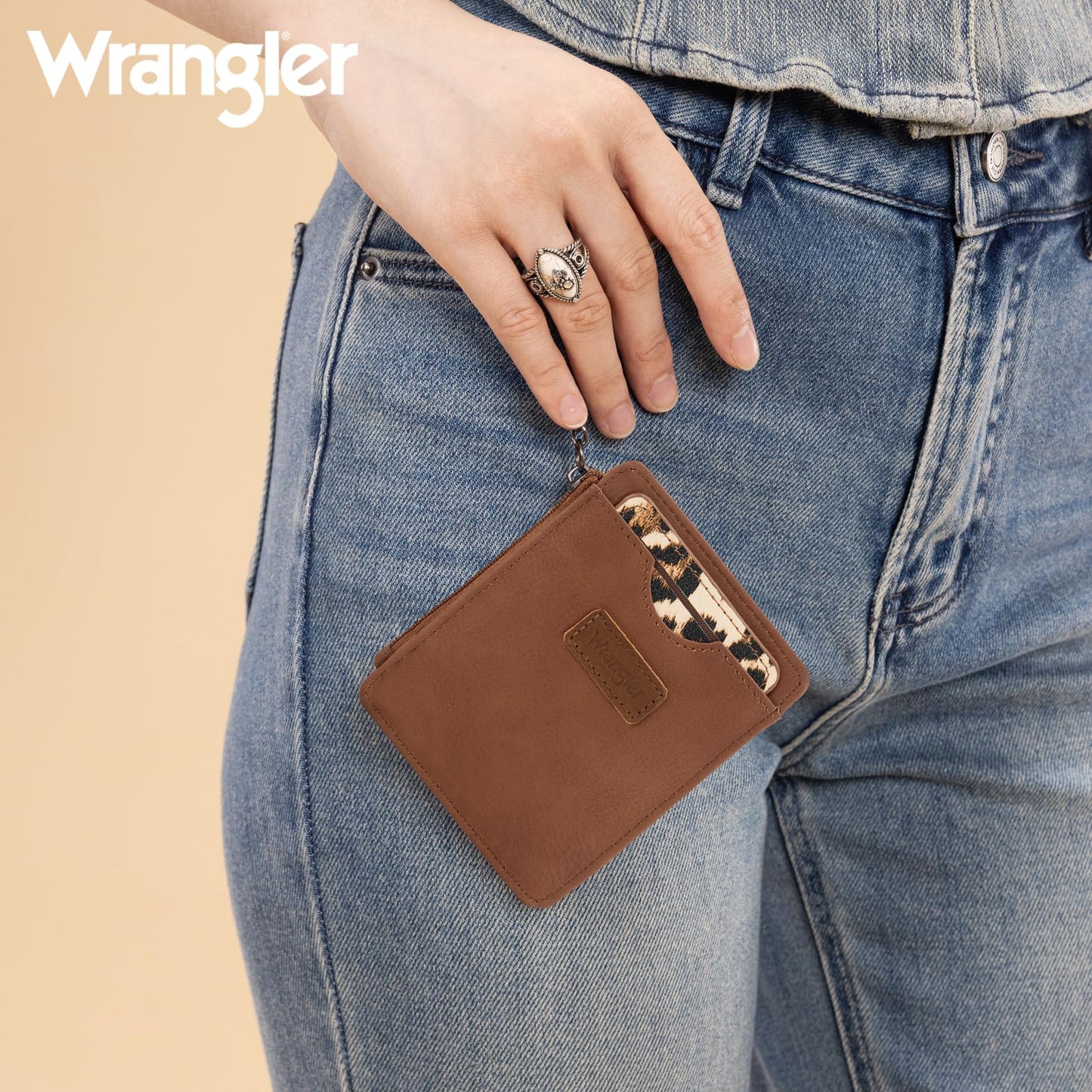 Montana West X Wrangler Credit Card Holder for Women Wallet Card Case Small Ladies Female Pocket Wallet