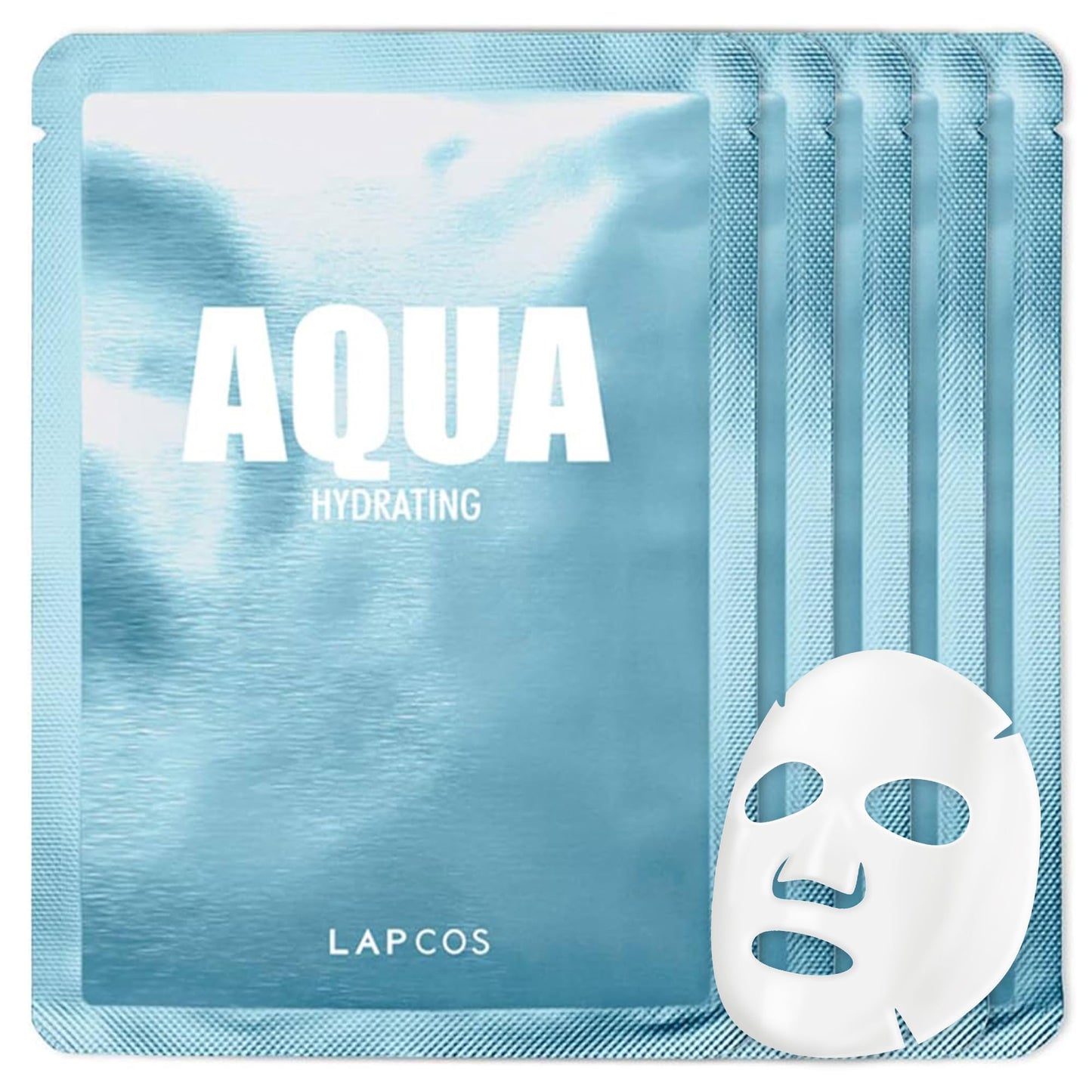 LAPCOS K Beauty Seaweed Sheet Mask - Purifying & Hydrating Face Masks with Hyaluronic Acid & Squalane for Dull, Dry Skin & Uneven Texture - Highly Breathable Lyocell Sheet Korean Skin Care (Pack of 5)