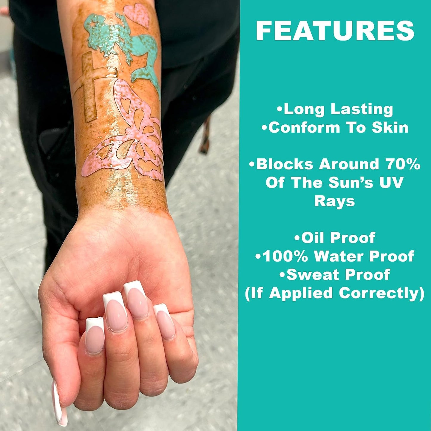 TanToo Tanning Stickers | Self Adhesive Tanning Stickers For Body | Ideal for Summer And Beach | Sun Kissed Set Version 4