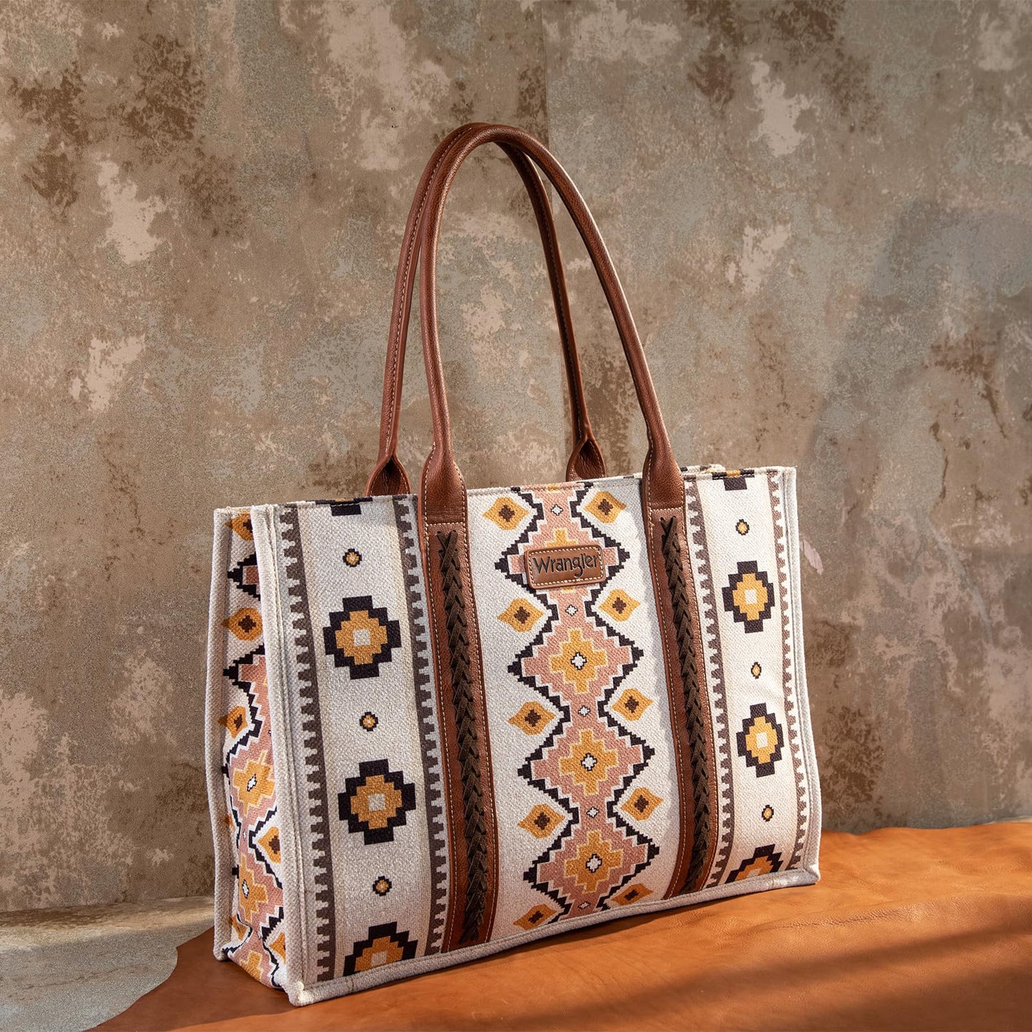 Wrangler Tote Bag for Women Western Purse and Aztec Satchel Handbag