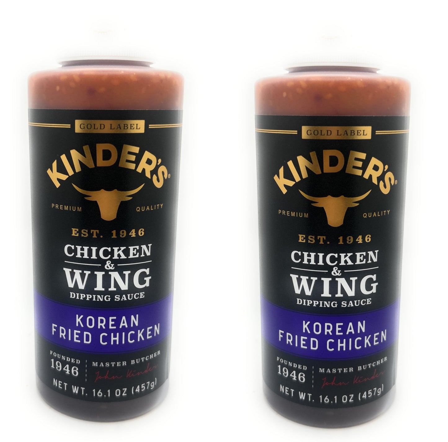 Kinder's Marinades, BBQ, Dipping & Wing Sauces - 2 bottles (Sweet & Sour Wing 16.9oz)