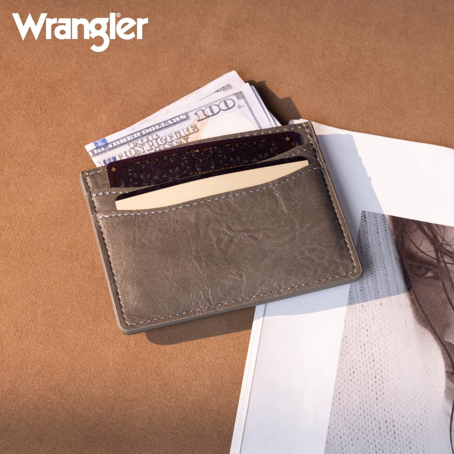 Montana West X Wrangler Credit Card Holder for Women Wallet Card Case Small Ladies Female Pocket Wallet