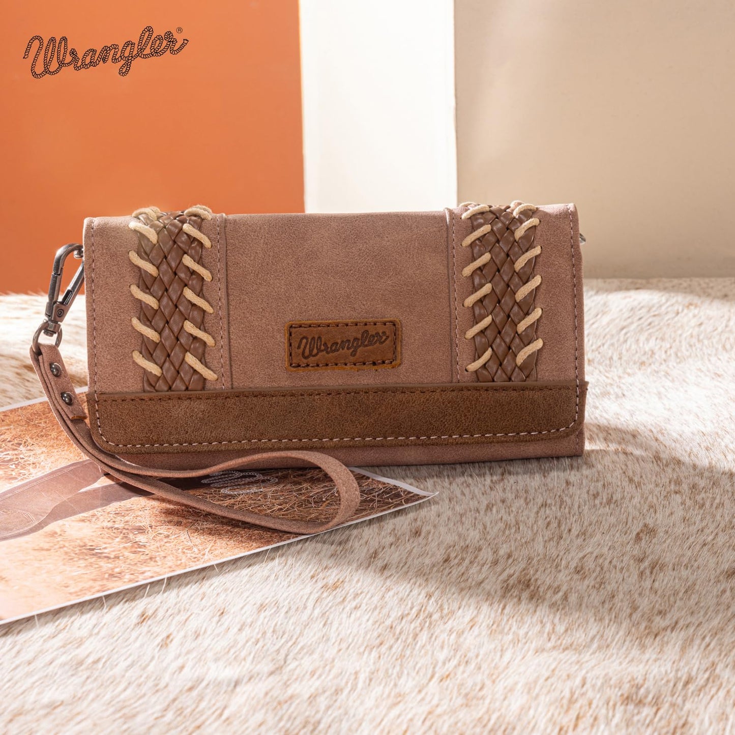 X Wrangler Wristlet Western Wallet Boho Aztec Credit Card Holder for Women